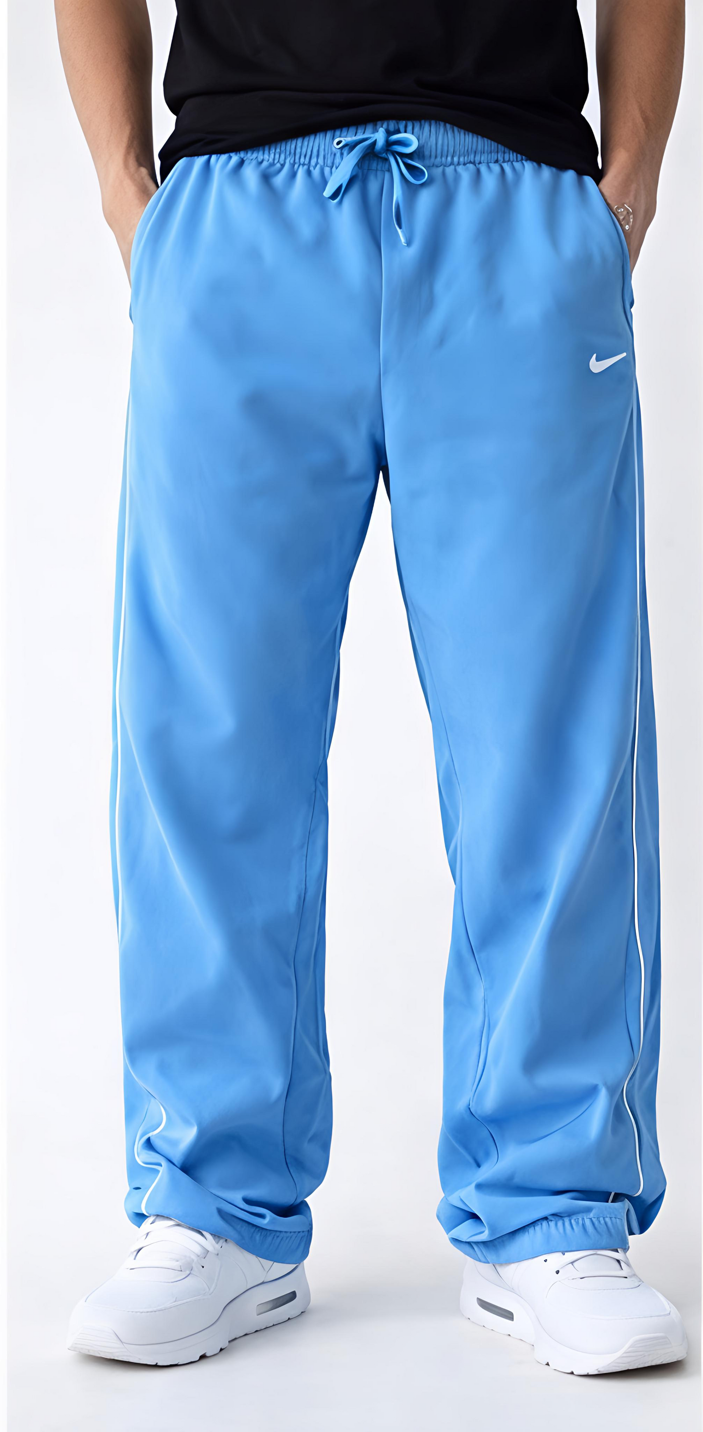 Nike Light Blue Track Joggers – Relaxed Fit