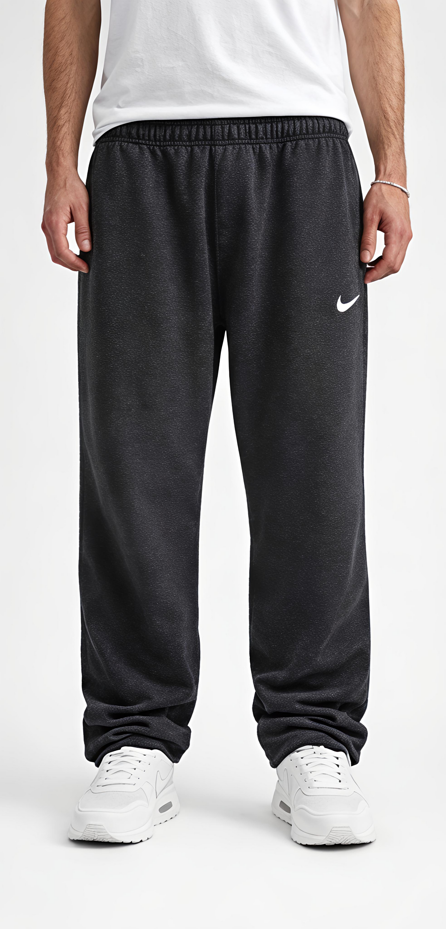 Nike Charcoal Grey Fleece Joggers – Relaxed Fit