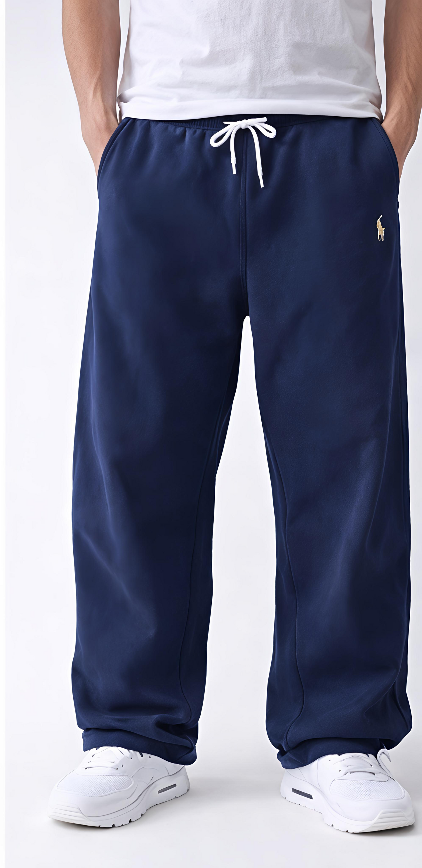 Polo Navy Blue Track Joggers –  Relaxed Fit