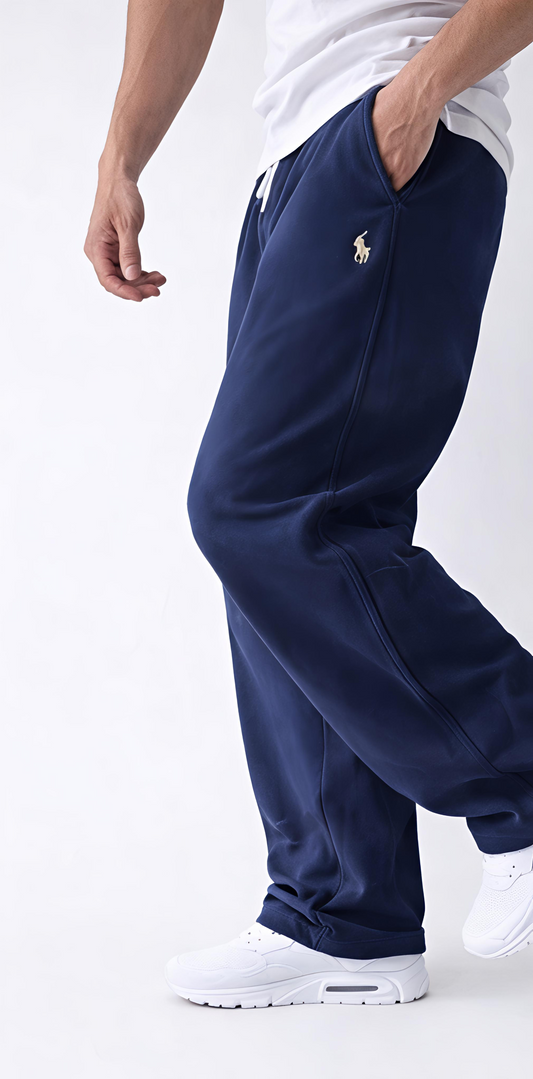 Polo Navy Blue Track Joggers –  Relaxed Fit